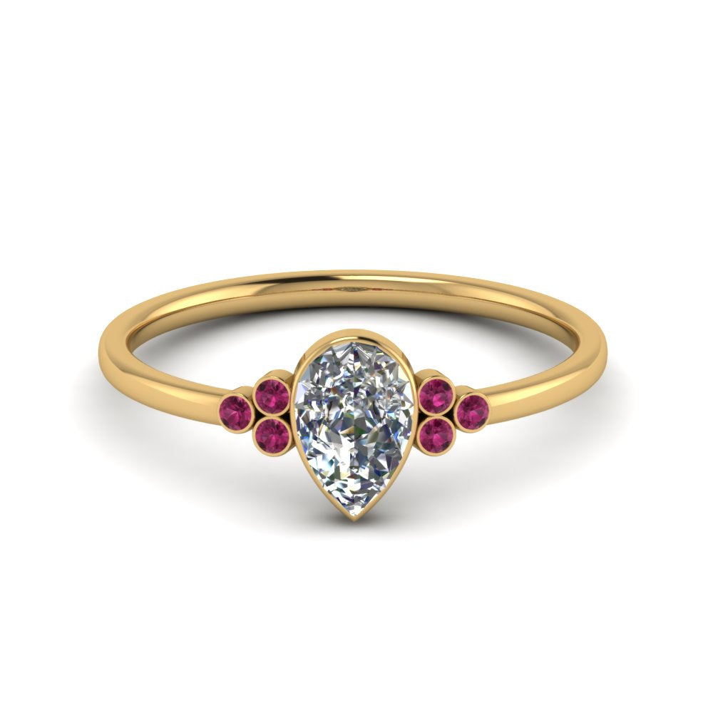 petite-bezel-set-pear-shaped-diamond-engagement-ring-with-pink-sapphire-in-yellow-gold-FD9175PERGSADRPI-NL-YG
