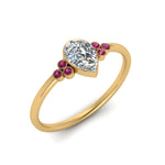 Load image into Gallery viewer, petite-bezel-set-pear-shaped-diamond-engagement-ring-with-pink-sapphire-in-yellow-gold-FD9175PERGSADRPIANGLE2-NL-YG
