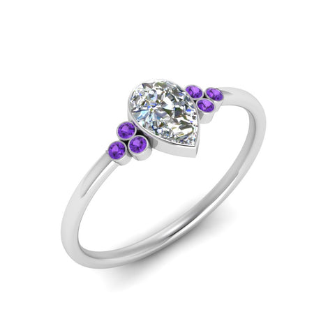 petite-bezel-set-pear-shaped-diamond-engagement-ring-with-purple-topaz-in-white-gold-FD9175PERGVITOANGLE2-NL-WG