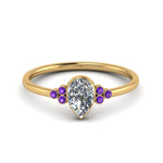 Load image into Gallery viewer, petite-bezel-set-pear-shaped-diamond-engagement-ring-with-purple-topaz-in-yellow-gold-FD9175PERGVITO-NL-YG
