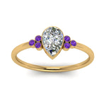 Load image into Gallery viewer, petite-bezel-set-pear-shaped-diamond-engagement-ring-with-purple-topaz-in-yellow-gold-FD9175PERGVITOANGLE5-NL-YG

