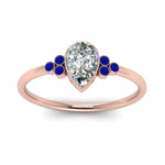 Load image into Gallery viewer, petite-bezel-set-pear-shaped-diamond-engagement-ring-with-sapphire-in-rose-gold-FD9175PERGSABLANGLE5-NL-RG
