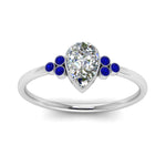 Load image into Gallery viewer, petite-bezel-set-pear-shaped-diamond-engagement-ring-with-sapphire-in-white-gold-FD9175PERGSABLANGLE5-NL-WG
