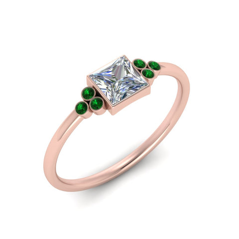 petite-bezel-set-princess-cut-diamond-engagement-ring-with-emerald-in-rose-gold-FD9175PRRGEMGRANGLE2-NL-RG