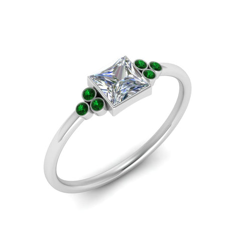 petite-bezel-set-princess-cut-diamond-engagement-ring-with-emerald-in-white-gold-FD9175PRRGEMGRANGLE2-NL-WG