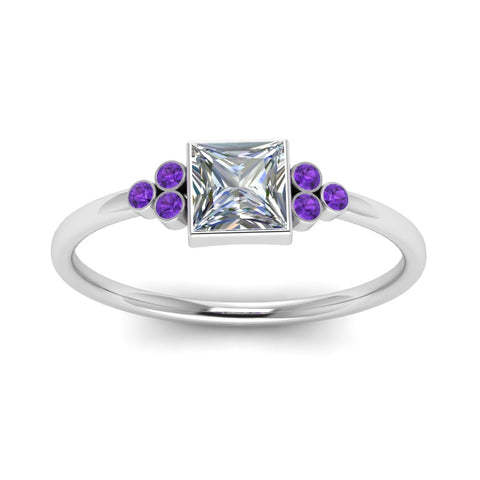 petite-bezel-set-princess-cut-diamond-engagement-ring-with-purple-topaz-in-white-gold-FD9175PRRGVITOANGLE5-NL-WG