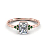 Load image into Gallery viewer, petite-bezel-set-radiant-cut-diamond-engagement-ring-with-emerald-in-rose-gold-FD9175RARGEMGR-NL-RG
