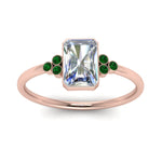 Load image into Gallery viewer, petite-bezel-set-radiant-cut-diamond-engagement-ring-with-emerald-in-rose-gold-FD9175RARGEMGRANGLE5-NL-RG
