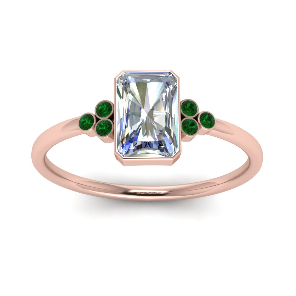 petite-bezel-set-radiant-cut-diamond-engagement-ring-with-emerald-in-rose-gold-FD9175RARGEMGRANGLE5-NL-RG