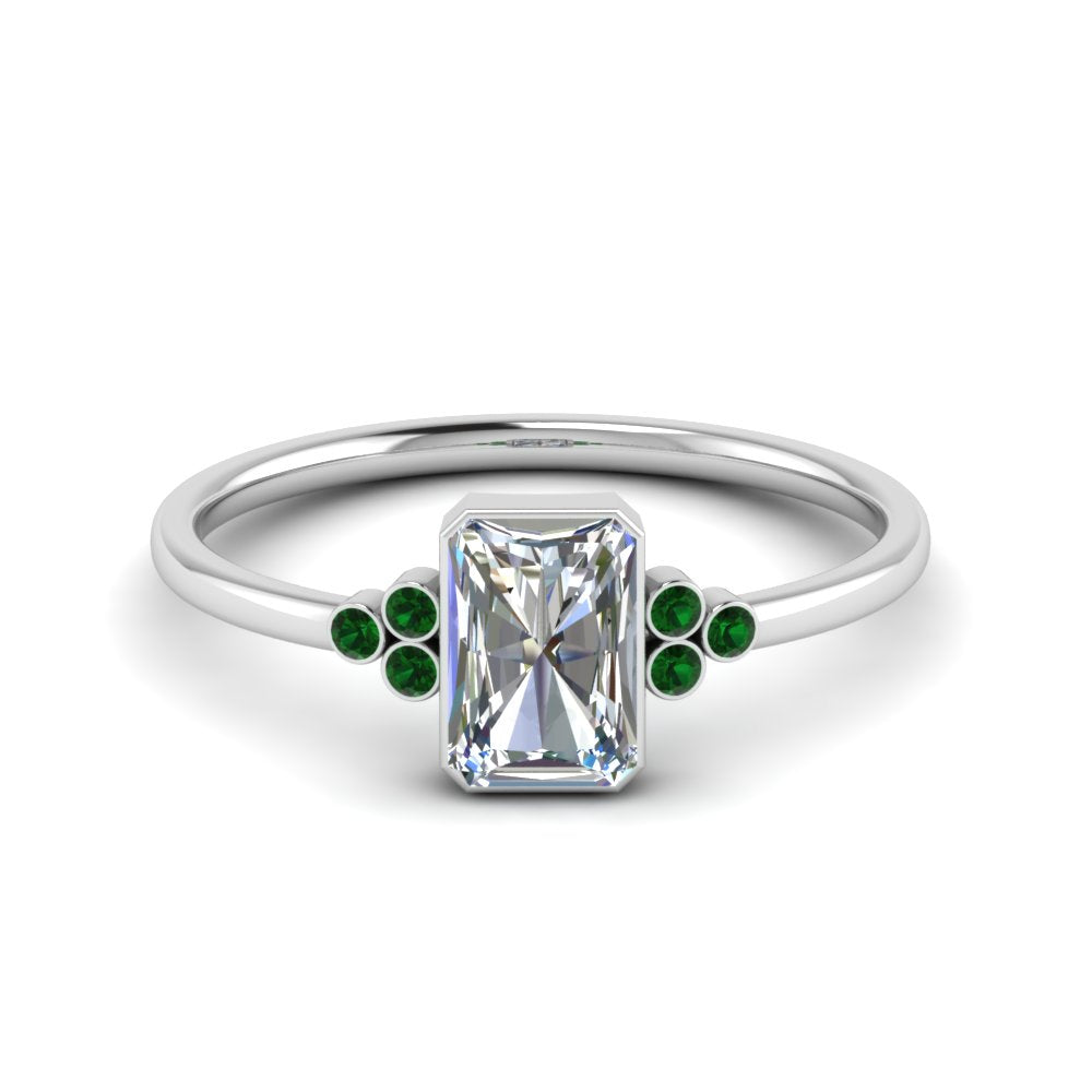 petite-bezel-set-radiant-cut-diamond-engagement-ring-with-emerald-in-white-gold-FD9175RARGEMGR-NL-WG