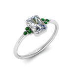 Load image into Gallery viewer, petite-bezel-set-radiant-cut-diamond-engagement-ring-with-emerald-in-white-gold-FD9175RARGEMGRANGLE2-NL-WG
