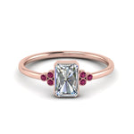 Load image into Gallery viewer, petite-bezel-set-radiant-cut-diamond-engagement-ring-with-pink-sapphire-in-rose-gold-FD9175RARGSADRPI-NL-RG
