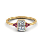 Load image into Gallery viewer, petite-bezel-set-radiant-cut-diamond-engagement-ring-with-pink-sapphire-in-yellow-gold-FD9175RARGSADRPI-NL-YG
