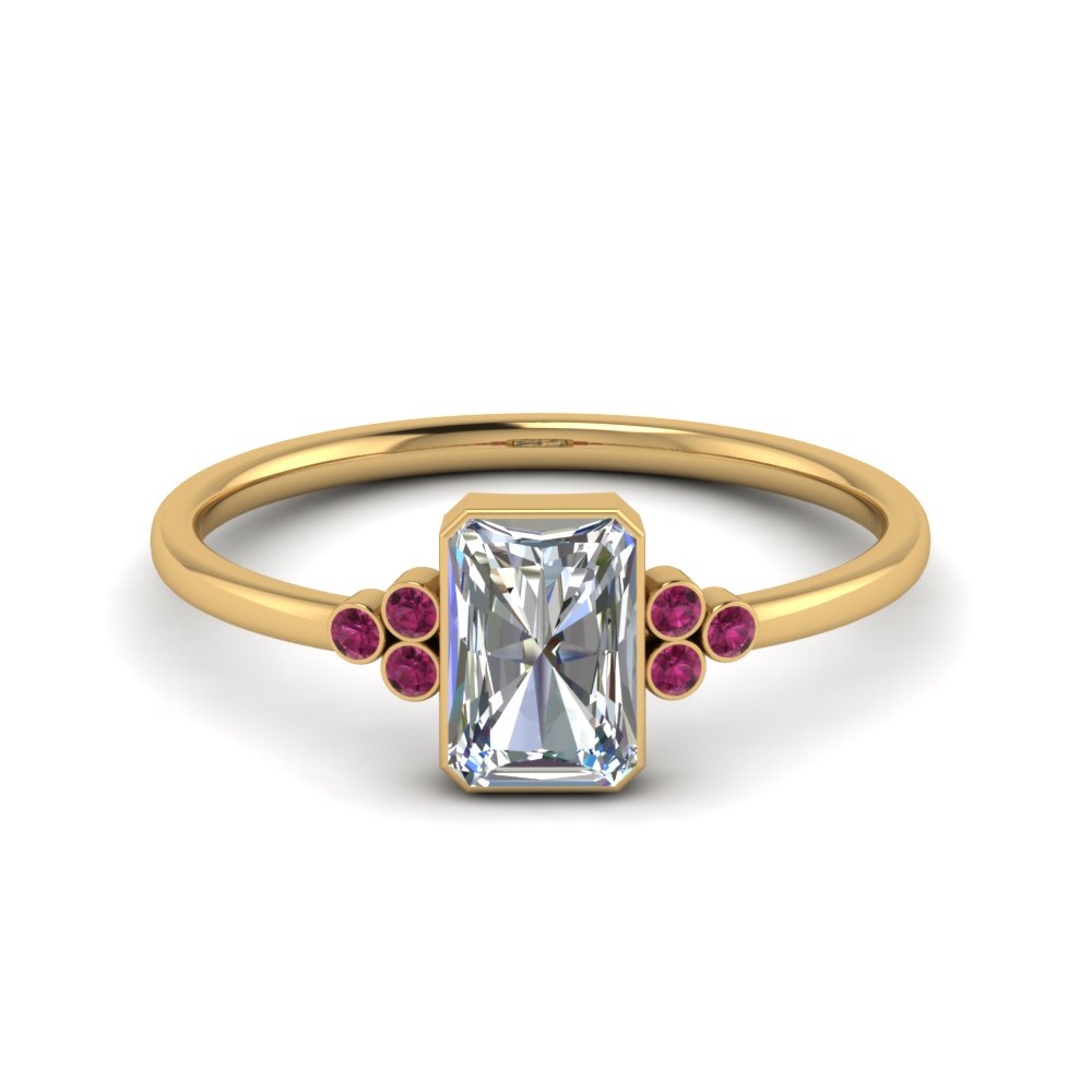 petite-bezel-set-radiant-cut-diamond-engagement-ring-with-pink-sapphire-in-yellow-gold-FD9175RARGSADRPI-NL-YG