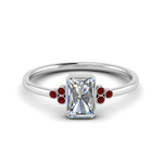 Load image into Gallery viewer, petite-bezel-set-radiant-cut-diamond-engagement-ring-with-ruby-in-white-gold-FD9175RARGRUDR-NL-WG
