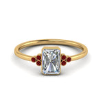 Load image into Gallery viewer, petite-bezel-set-radiant-cut-diamond-engagement-ring-with-ruby-in-yellow-gold-FD9175RARGRUDR-NL-YG
