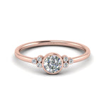 Load image into Gallery viewer, petite-bezel-set-round-cut-diamond-engagement-ring-in-rose-gold-FD9175ROR-NL-RG

