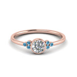 Load image into Gallery viewer, petite-bezel-set-round-cut-diamond-engagement-ring-with-blue-topaz-in-rose-gold-FD9175RORGICBLTO-NL-RG
