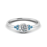 Load image into Gallery viewer, petite-bezel-set-round-cut-diamond-engagement-ring-with-blue-topaz-in-white-gold-FD9175RORGICBLTO-NL-WG
