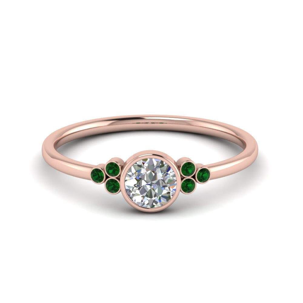 petite-bezel-set-round-cut-diamond-engagement-ring-with-emerald-in-rose-gold-FD9175RORGEMGR-NL-RG