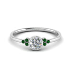 Load image into Gallery viewer, petite-bezel-set-round-cut-diamond-engagement-ring-with-emerald-in-white-gold-FD9175RORGEMGR-NL-WG
