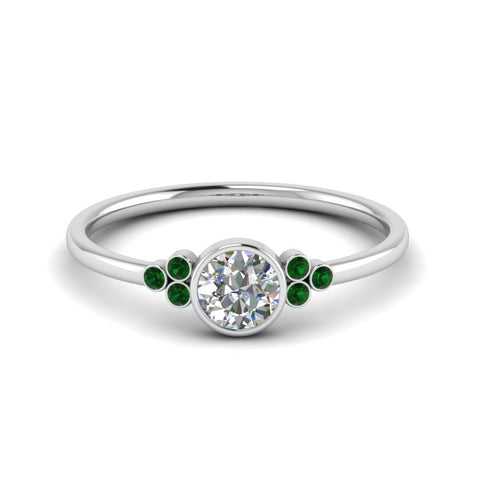 petite-bezel-set-round-cut-diamond-engagement-ring-with-emerald-in-white-gold-FD9175RORGEMGR-NL-WG