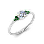 Load image into Gallery viewer, petite-bezel-set-round-cut-diamond-engagement-ring-with-emerald-in-white-gold-FD9175RORGEMGRANGLE2-NL-WG
