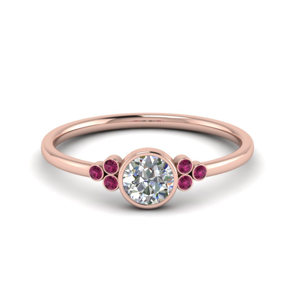 petite-bezel-set-round-cut-diamond-engagement-ring-with-pink-sapphire-in-rose-gold-FD9175RORGSADRPI-NL-RG