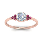 Load image into Gallery viewer, petite-bezel-set-round-cut-diamond-engagement-ring-with-pink-sapphire-in-rose-gold-FD9175RORGSADRPIANGLE5-NL-RG
