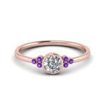 Load image into Gallery viewer, petite-bezel-set-round-cut-diamond-engagement-ring-with-purple-topaz-in-rose-gold-FD9175RORGVITO-NL-RG
