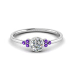 Load image into Gallery viewer, petite-bezel-set-round-cut-diamond-engagement-ring-with-purple-topaz-in-white-gold-FD9175RORGVITO-NL-WG
