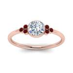Load image into Gallery viewer, petite-bezel-set-round-cut-diamond-engagement-ring-with-ruby-in-rose-gold-FD9175RORGRUDRANGLE5-NL-RG
