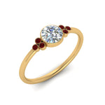 Load image into Gallery viewer, petite-bezel-set-round-cut-diamond-engagement-ring-with-ruby-in-yellow-gold-FD9175RORGRUDRANGLE2-NL-YG
