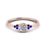 Load image into Gallery viewer, petite-bezel-set-round-cut-diamond-engagement-ring-with-sapphire-in-rose-gold-FD9175RORGSABL-NL-RG
