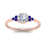 Load image into Gallery viewer, petite-bezel-set-round-cut-diamond-engagement-ring-with-sapphire-in-rose-gold-FD9175RORGSABLANGLE5-NL-RG
