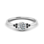 Load image into Gallery viewer, petite-bezel-set-round-cut-engagement-ring-with-black-diamond-in-white-gold-FD9175RORGBLACK-NL-WG
