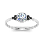 Load image into Gallery viewer, petite-bezel-set-round-cut-engagement-ring-with-black-diamond-in-white-gold-FD9175RORGBLACKANGLE5-NL-WG
