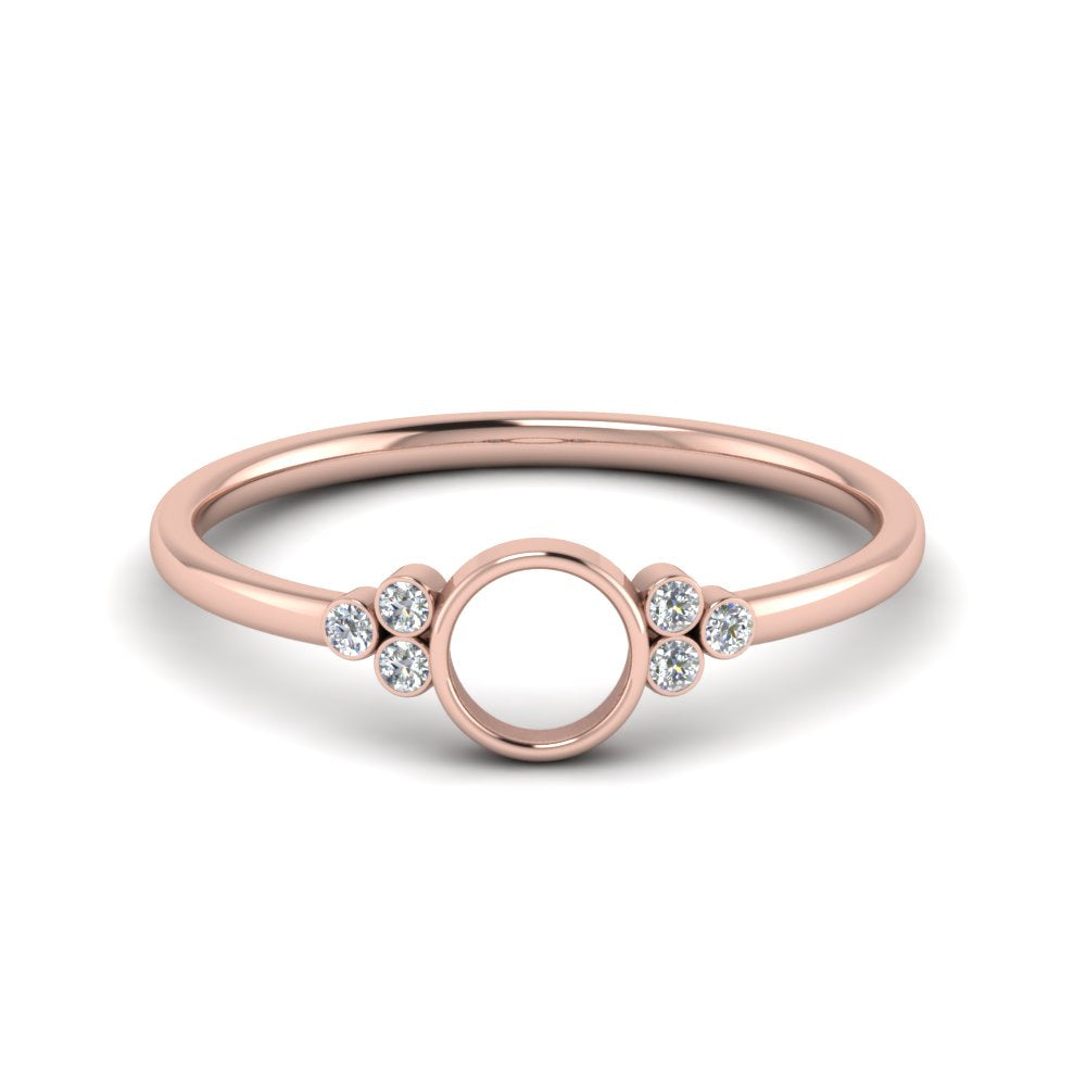 Semi Mount Bezel Simple Engagement Ring