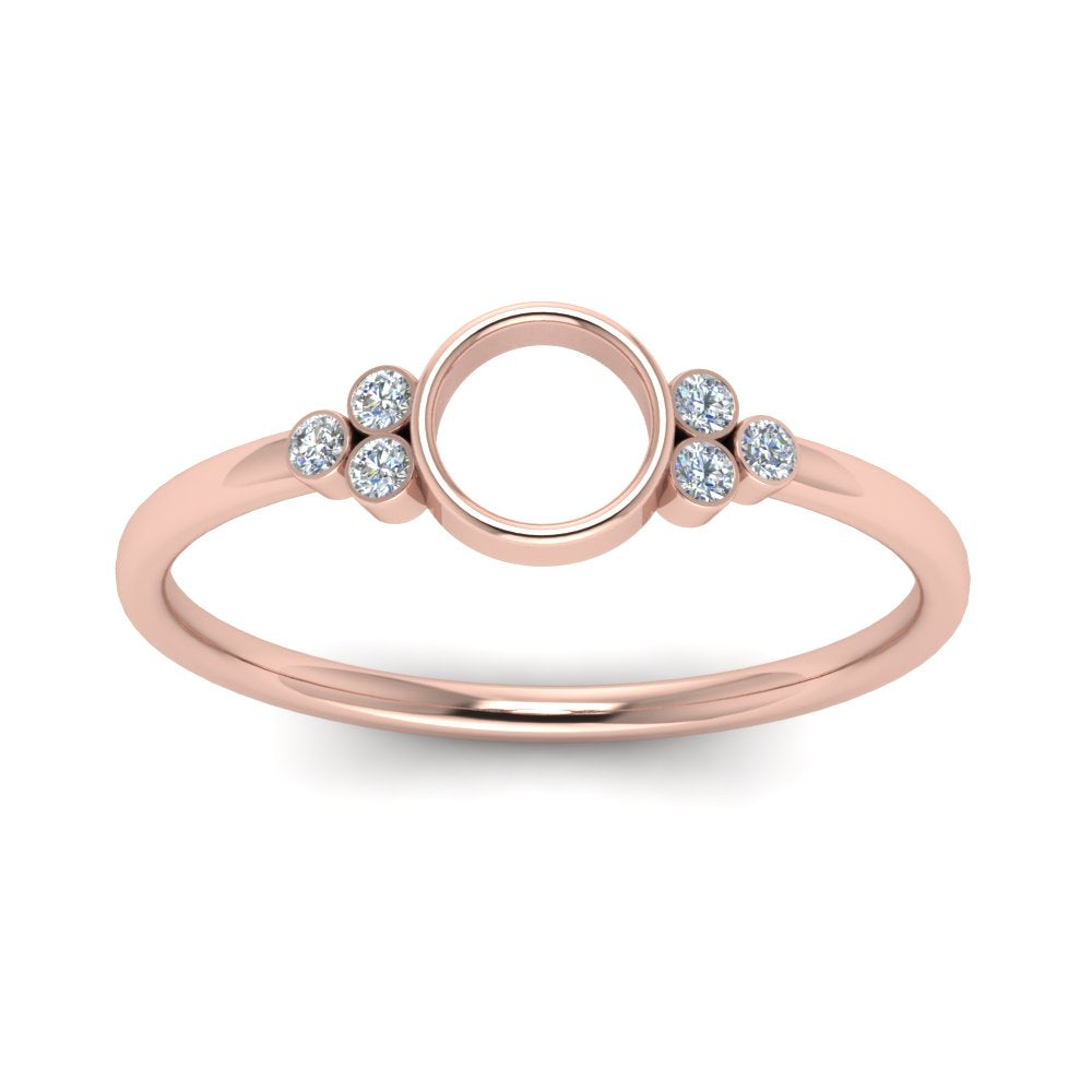 Semi Mount Bezel Simple Engagement Ring