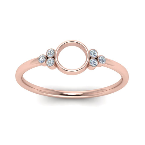 Semi Mount Bezel Simple Engagement Ring