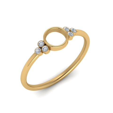 Semi Mount Bezel Simple Engagement Ring