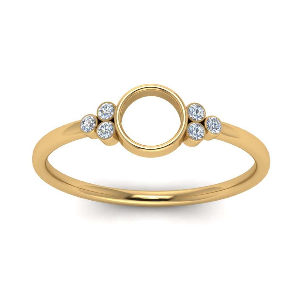 Semi Mount Bezel Simple Engagement Ring