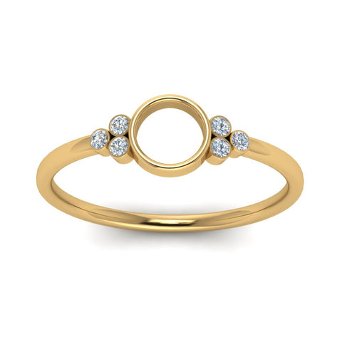 Semi Mount Bezel Simple Engagement Ring