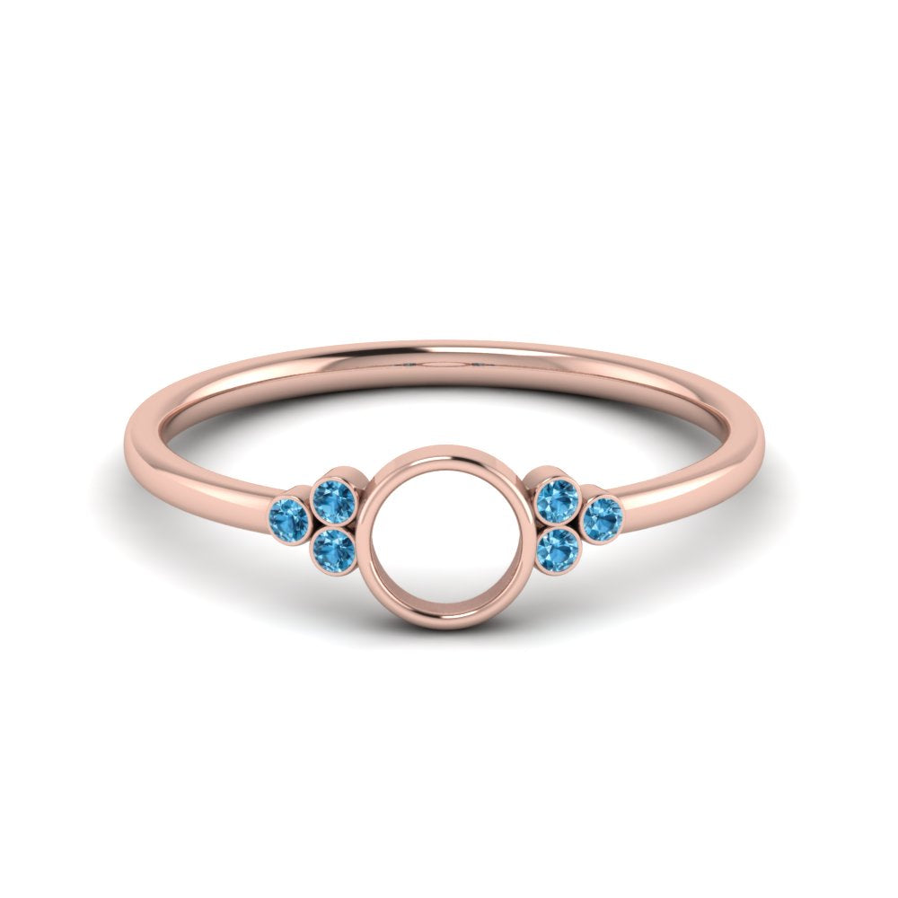 Semi Mount Bezel Simple Engagement Ring