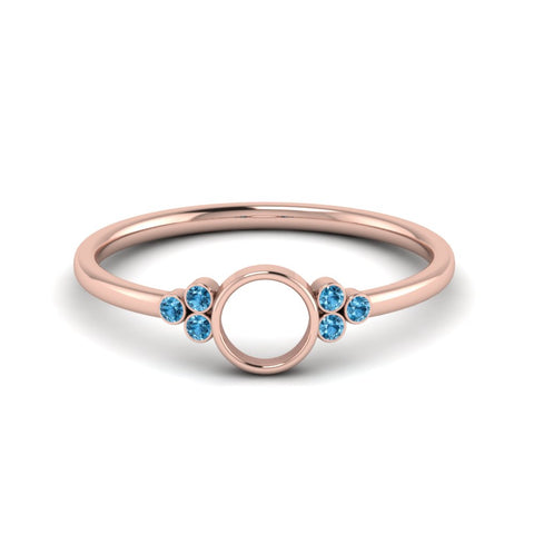 Semi Mount Bezel Simple Engagement Ring