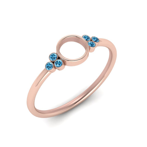 Semi Mount Bezel Simple Engagement Ring