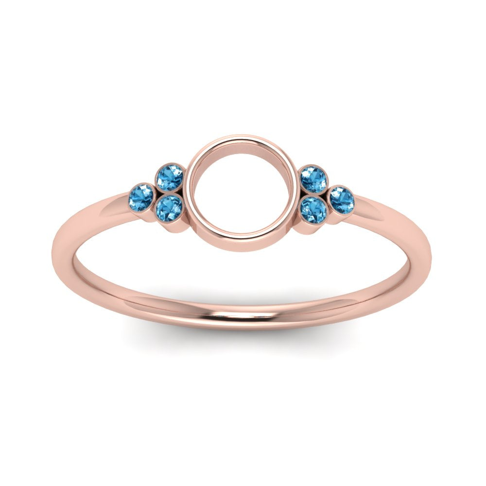 Semi Mount Bezel Simple Engagement Ring