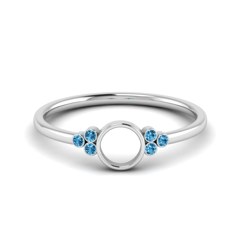 Semi Mount Bezel Simple Engagement Ring