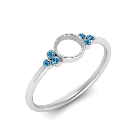 Semi Mount Bezel Simple Engagement Ring