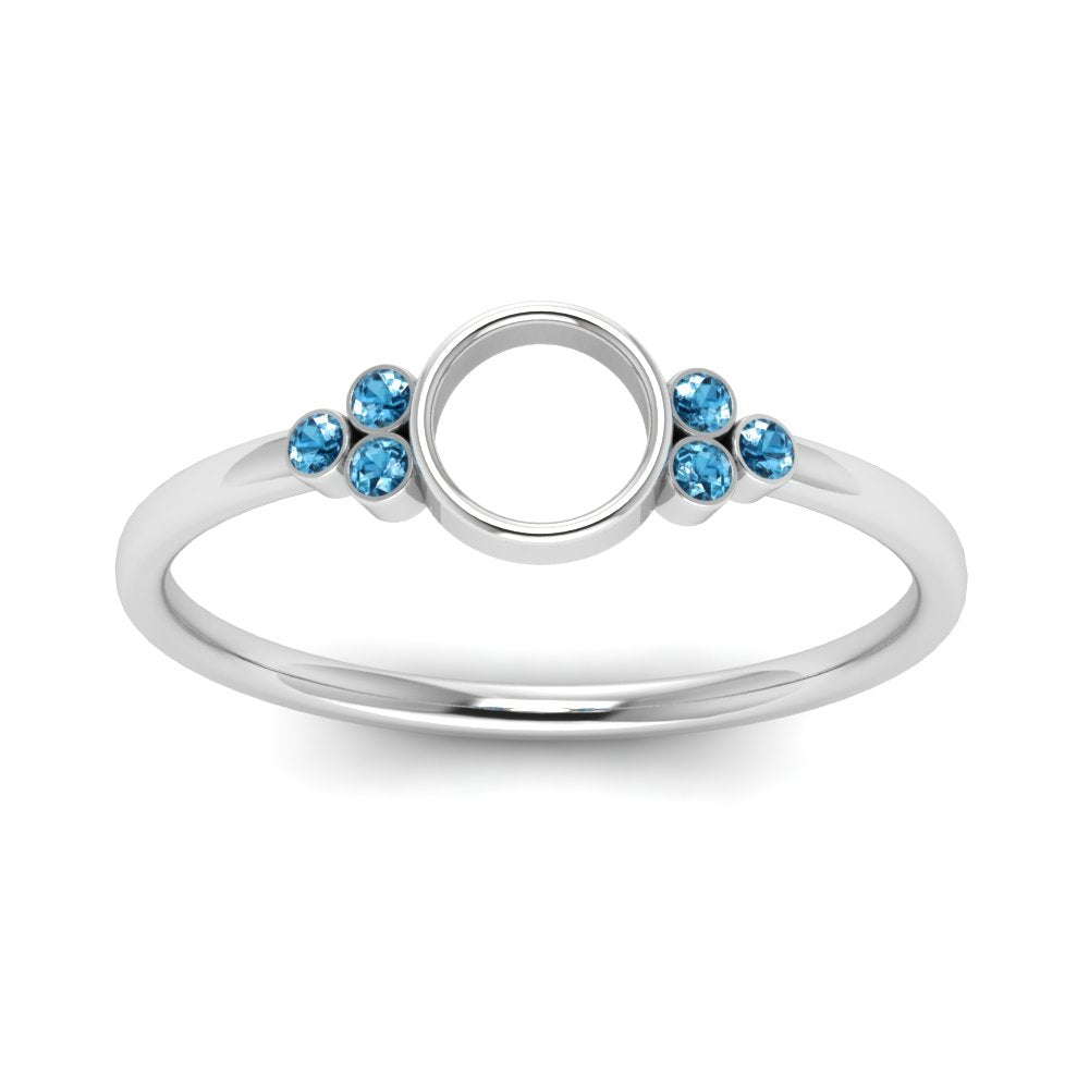 Semi Mount Bezel Simple Engagement Ring